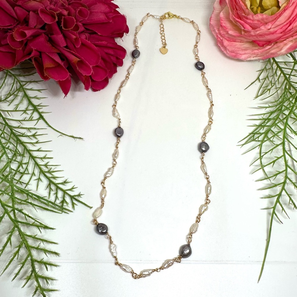 NEW⚜️Baroque Freshwater Pearl Hand Linked Necklace